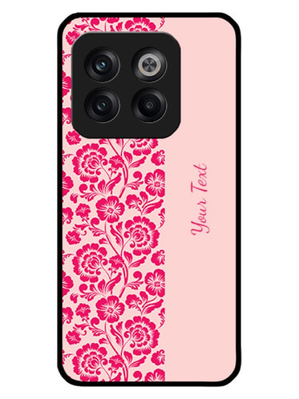 Custom OnePlus 10T 5G Custom Metal Phone CaseAttractive Floral Pattern Design