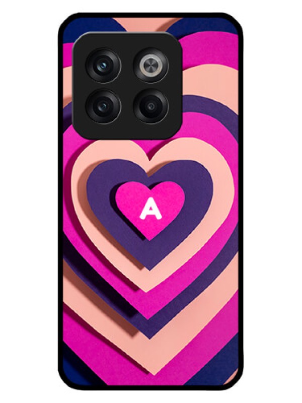 Custom OnePlus 10T 5G Custom Metal Phone CaseCute Heart Pattern Design