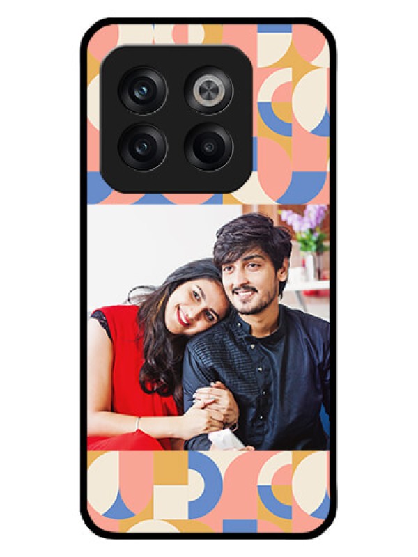 Custom OnePlus 10T 5G Custom Metal Phone CaseSemi - Circle Maze Pattern Design