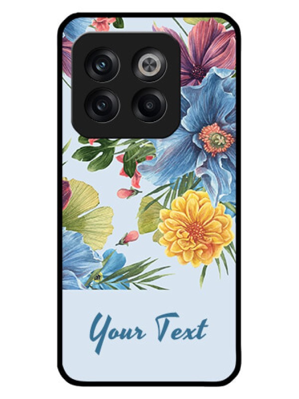 Custom OnePlus 10T 5G Custom Metal Phone CaseStunning Watercolored Flowers Painting Design