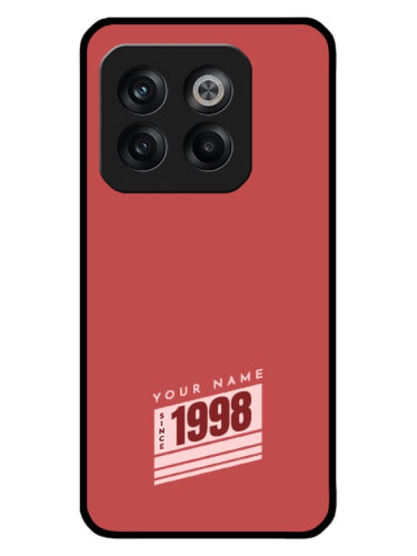 Custom OnePlus 10T 5G Custom Metal Phone CaseRed Custom Year Of Birth Design