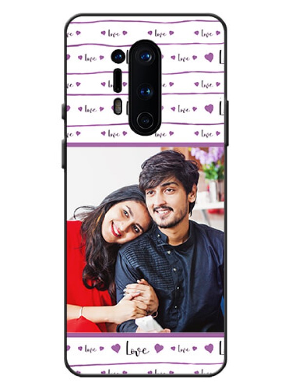Custom OnePlus 8 Pro Custom Metal Phone Case - Couples Heart Design