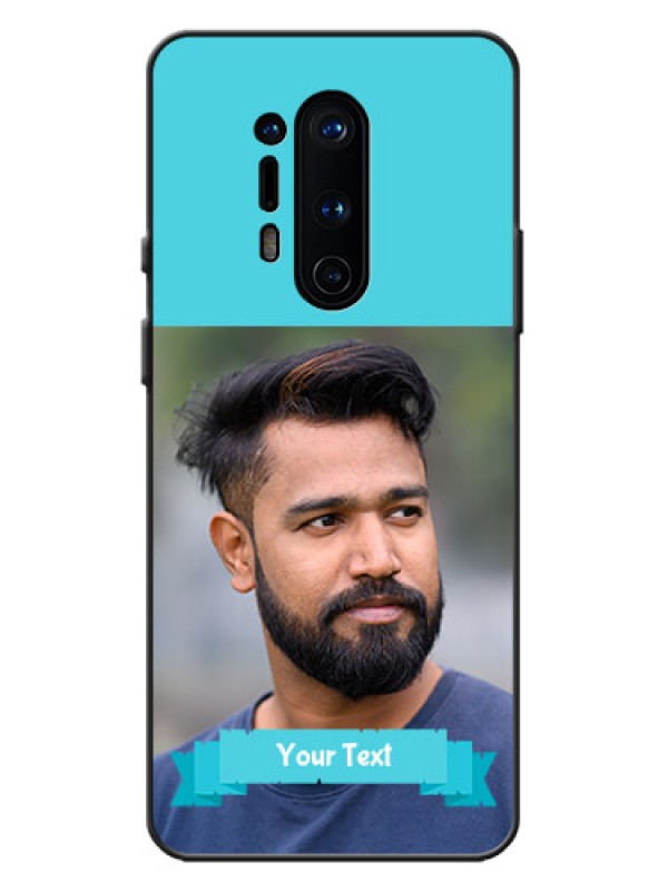 Custom OnePlus 8 Pro Custom Metal Phone Case - Blue Color Design