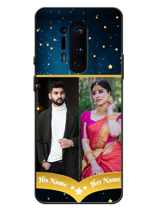 Custom OnePlus 8 Pro Custom Metal Phone Case - Galaxy Stars Backdrop Design