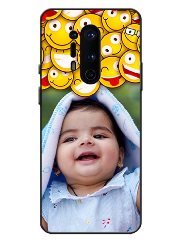Custom OnePlus 8 Pro Custom Metal Phone Case - With Smiley Emoji Design