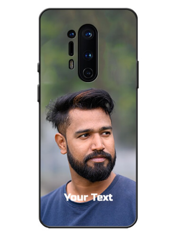 Custom OnePlus 8 Pro Custom Metal Phone Case - Photo With Text Design