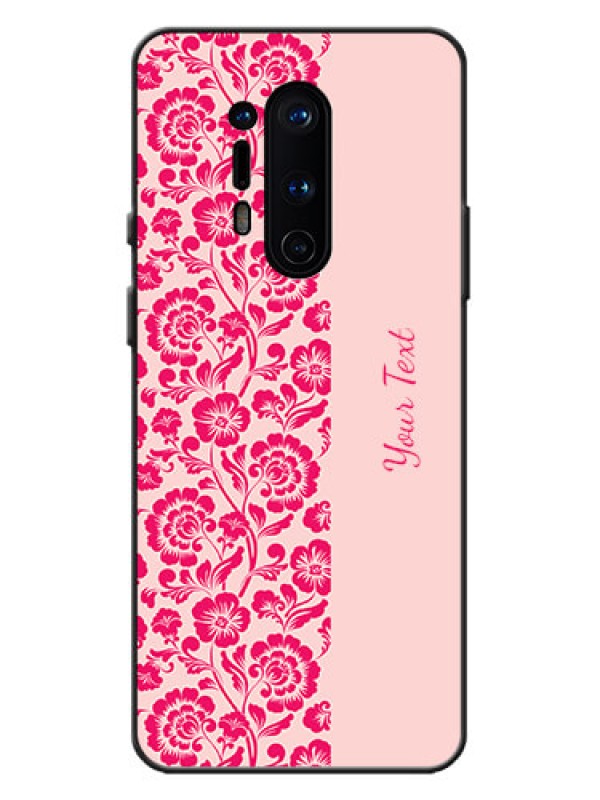 Custom OnePlus 8 Pro Custom Metal Phone Case - Attractive Floral Pattern Design