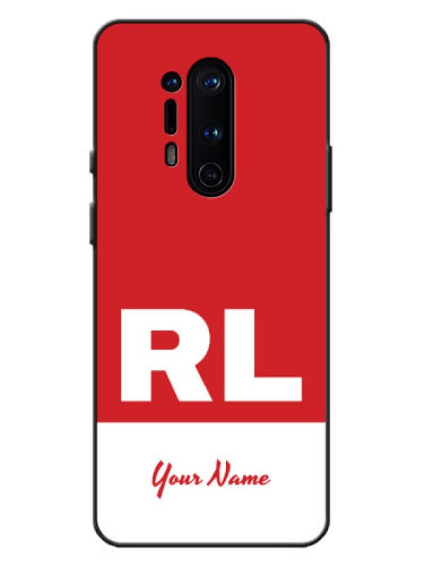 Custom OnePlus 8 Pro Custom Metal Phone Case - Dual Tone Custom Text Design