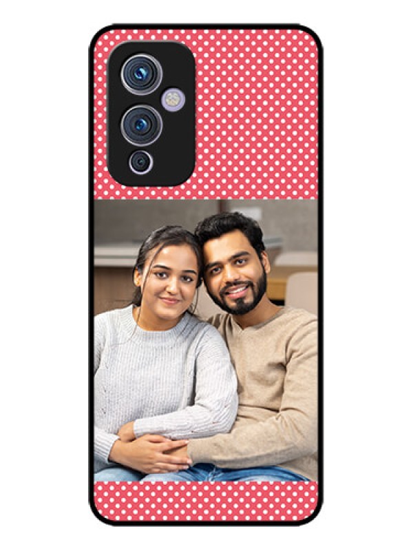 Custom OnePlus 9 5G Custom Metal Phone CaseWhite Dotted Design
