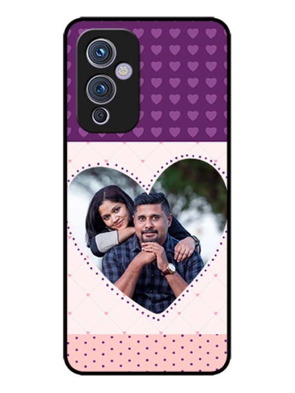 Custom OnePlus 9 5G Custom Metal Phone CaseViolet Love Dots Design