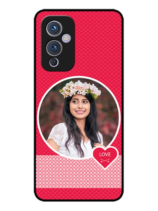 Custom OnePlus 9 5G Custom Metal Phone CasePink Color Pattern Design