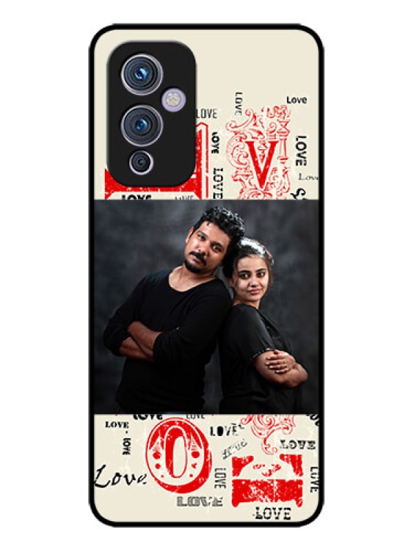 Custom OnePlus 9 5G Custom Metal Phone CaseTrendy Love Design Case