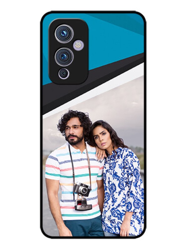 Custom OnePlus 9 5G Custom Metal Phone CaseSimple Pattern Photo Upload Design