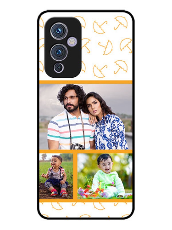 Custom OnePlus 9 5G Custom Metal Phone CaseYellow Pattern Design