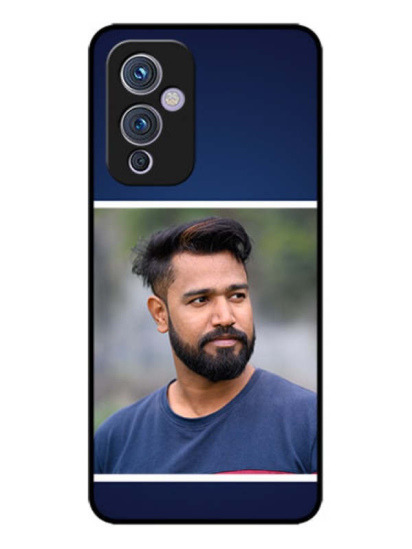Custom OnePlus 9 5G Custom Metal Phone CaseSimple Royal Blue Design