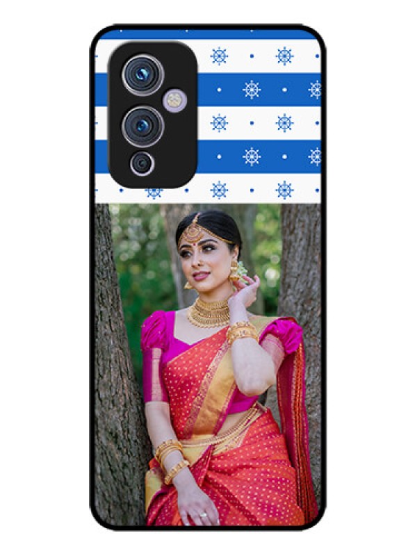 Custom OnePlus 9 5G Custom Metal Phone CaseSnow Pattern Design