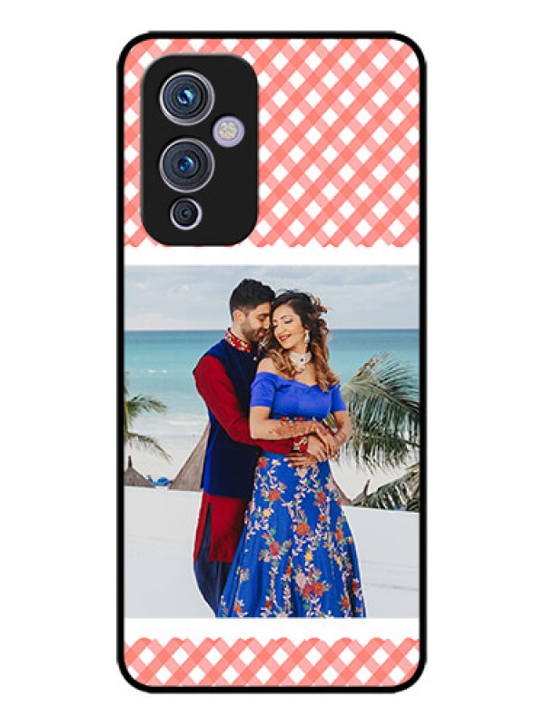 Custom OnePlus 9 5G Custom Metal Phone CasePink Pattern Design