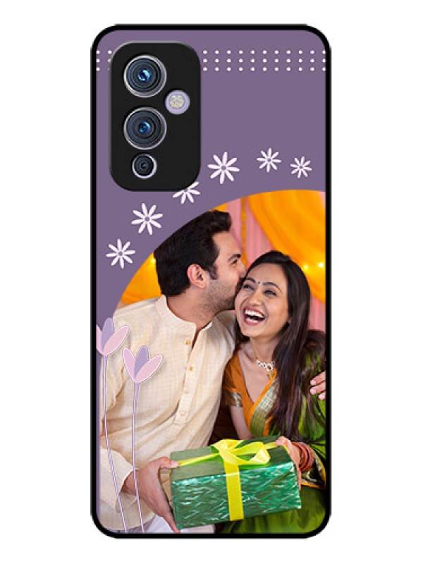 Custom OnePlus 9 5G Custom Metal Phone CaseLavender Flowers Design