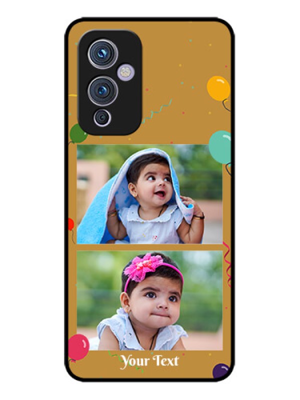 Custom OnePlus 9 5G Custom Metal Phone CaseImage Holder With Birthday Celebrations Design