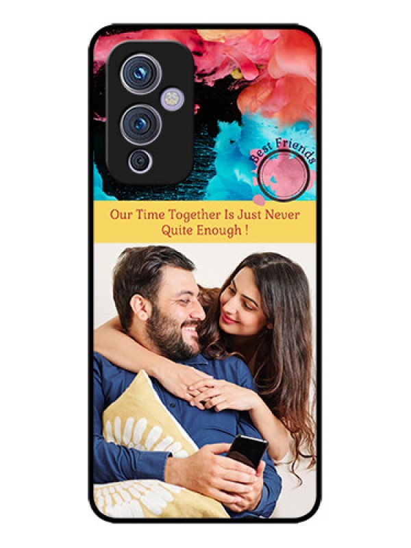 Custom OnePlus 9 5G Custom Metal Phone CaseQuote With Acrylic Painting Design
