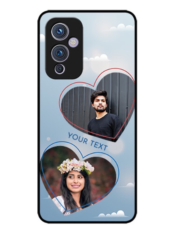 Custom OnePlus 9 5G Custom Metal Phone CaseBlue Color Couple Design