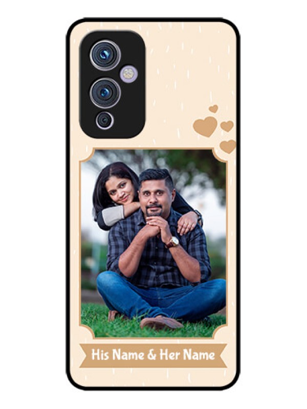 Custom OnePlus 9 5G Custom Metal Phone CaseWith Confetti Love Design