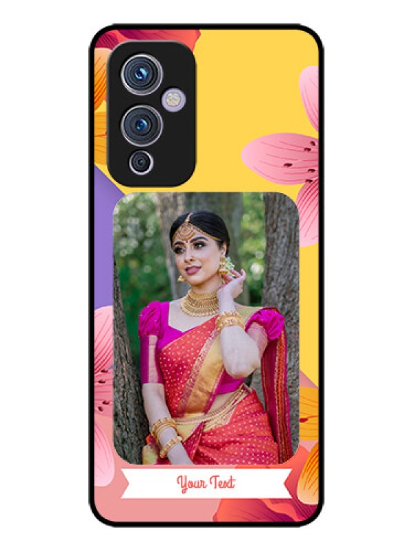 Custom OnePlus 9 5G Custom Metal Phone Case3 Image With Vintage Floral Design