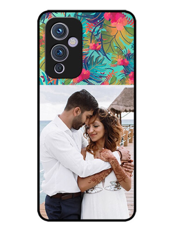 Custom OnePlus 9 5G Custom Metal Phone CaseWatercolor Floral Design