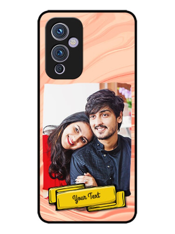 Custom OnePlus 9 5G Custom Metal Phone CaseMarble Texture Design