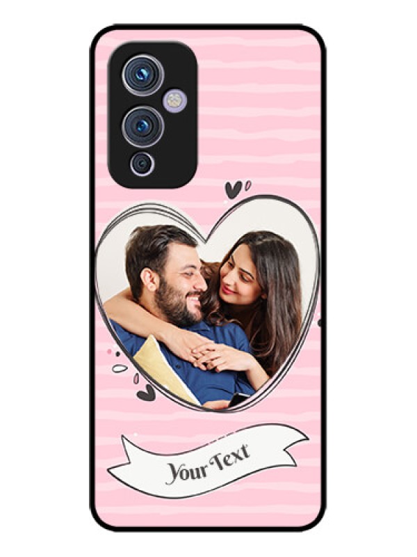 Custom OnePlus 9 5G Custom Metal Phone CaseVintage Heart Design