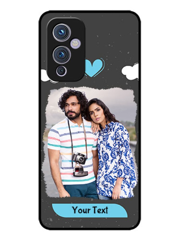 Custom OnePlus 9 5G Custom Metal Phone CaseSplashes With Love Doodles Design