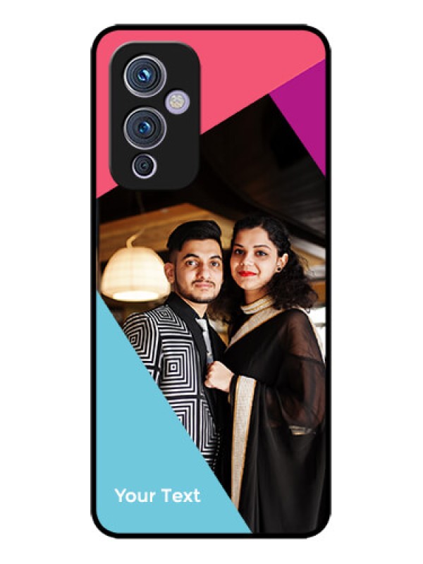 Custom OnePlus 9 5G Custom Metal Phone CaseStacked Triple Colour Design