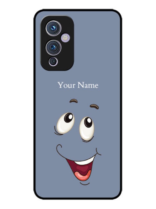 Custom OnePlus 9 5G Custom Metal Phone CaseLaughing Cartoon Face Design