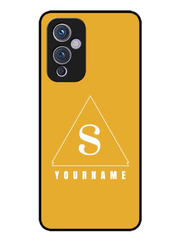 Custom OnePlus 9 5G Custom Metal Phone CaseSimple Triangle Design