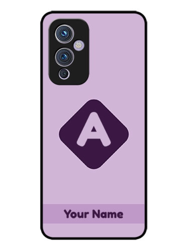 Custom OnePlus 9 5G Custom Metal Phone CaseCustom Letter In Curved Badge Design