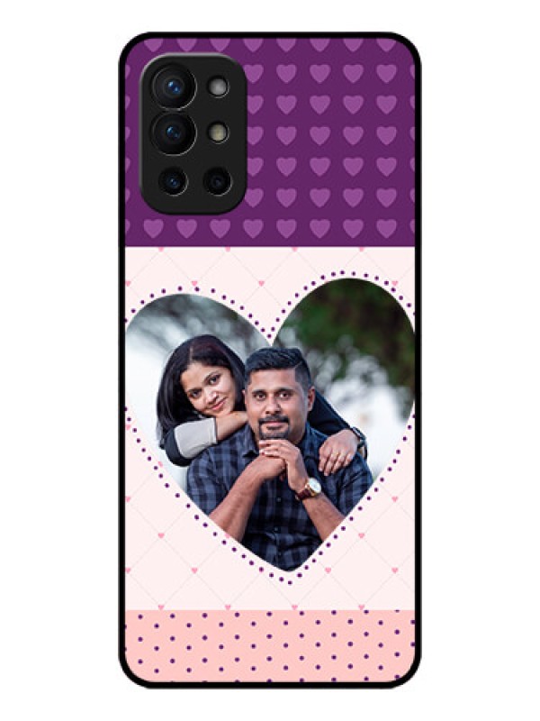 Custom OnePlus 9R 5G Custom Metal Phone CaseViolet Love Dots Design