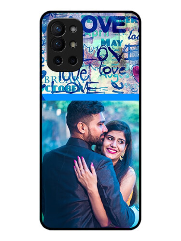 Custom OnePlus 9R 5G Custom Metal Phone CaseColorful Love Design