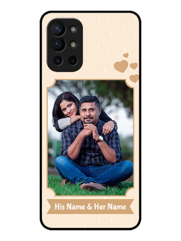 Custom OnePlus 9R 5G Custom Metal Phone CaseWith Confetti Love Design