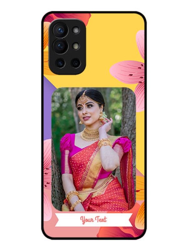 Custom OnePlus 9R 5G Custom Metal Phone Case3 Image With Vintage Floral Design