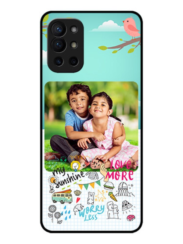 Custom OnePlus 9R 5G Custom Metal Phone CaseDoodle Love Design