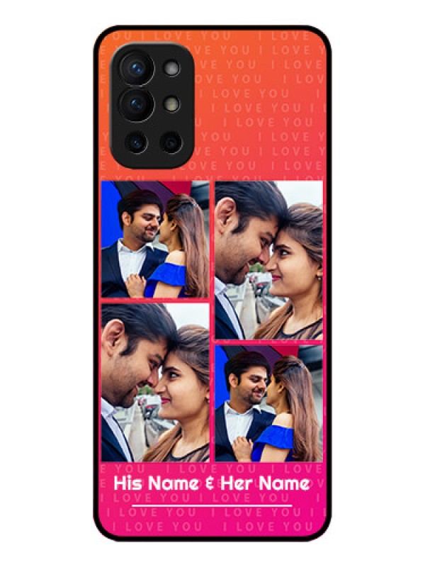 Custom OnePlus 9R 5G Custom Metal Phone CaseI Love You Pink Design