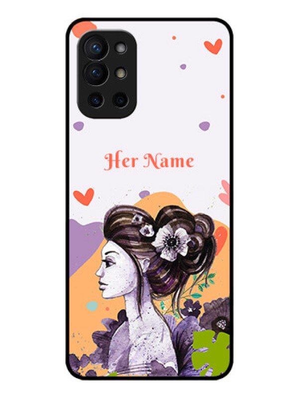 Custom OnePlus 9R 5G Custom Metal Phone CaseWoman And Nature Design