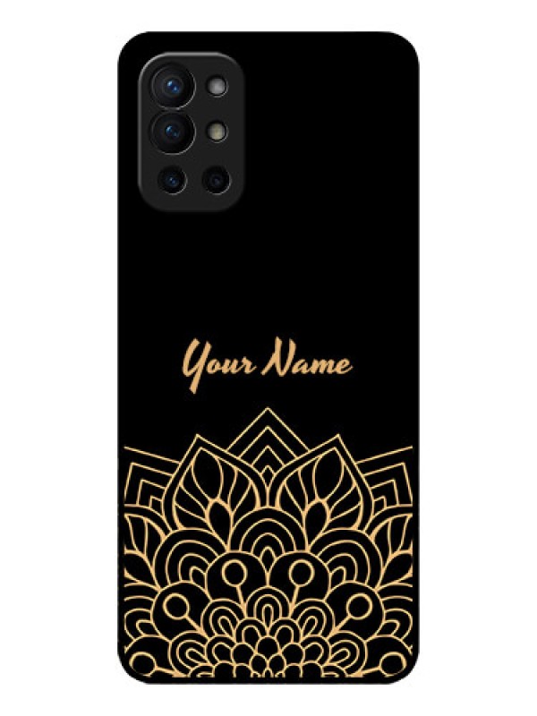 Custom OnePlus 9R 5G Custom Metal Phone CaseGolden Mandala Design