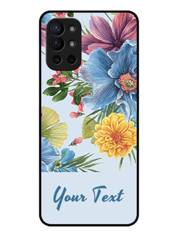Custom OnePlus 9R 5G Custom Metal Phone CaseStunning Watercolored Flowers Painting Design