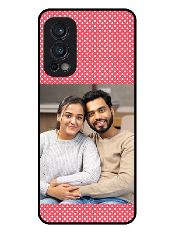 Custom OnePlus Nord 2 5G Custom Metal Phone CaseWhite Dotted Design