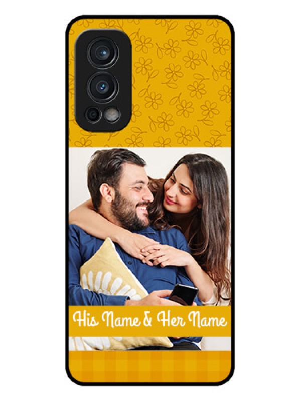 Custom OnePlus Nord 2 5G Custom Metal Phone CaseYellow Floral Design