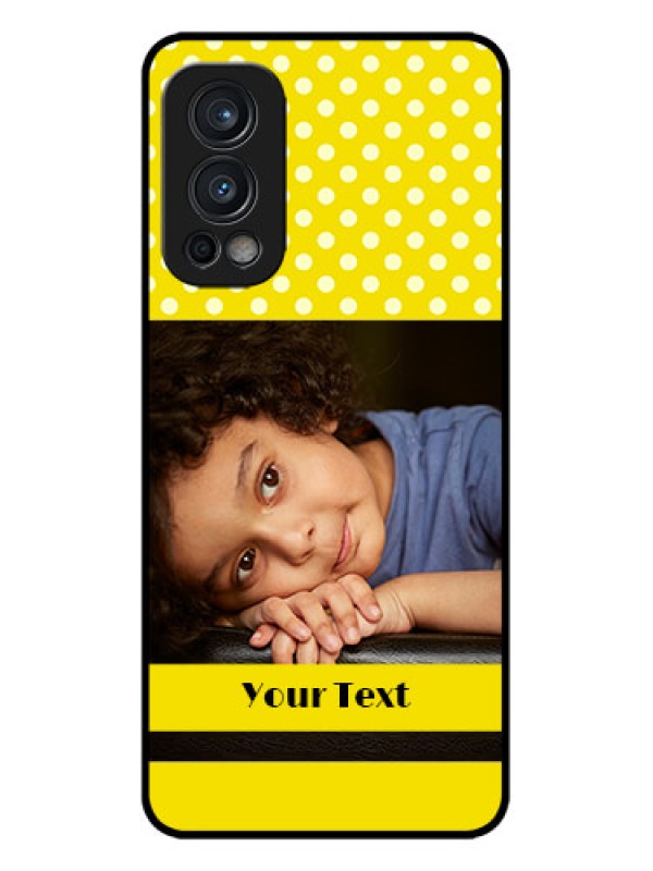 Custom OnePlus Nord 2 5G Custom Metal Phone CaseBright Yellow Case Design