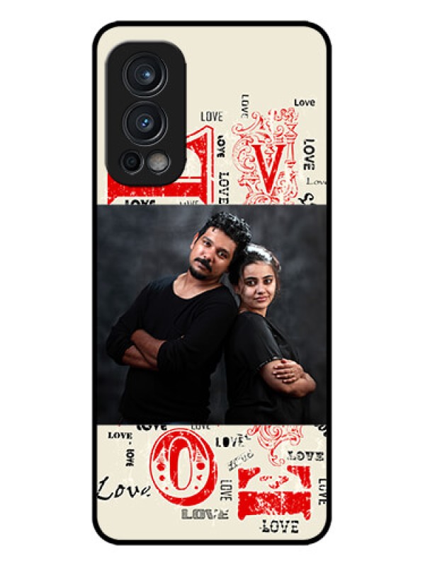 Custom OnePlus Nord 2 5G Custom Metal Phone CaseTrendy Love Design Case