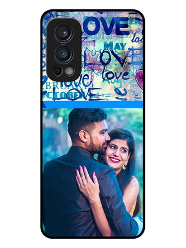 Custom OnePlus Nord 2 5G Custom Metal Phone CaseColorful Love Design