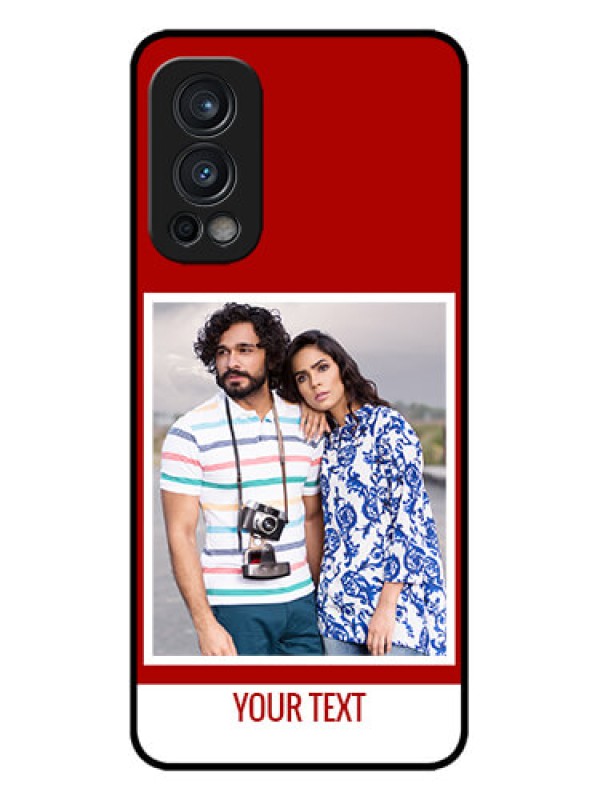 Custom OnePlus Nord 2 5G Custom Metal Phone CaseRed Color Design